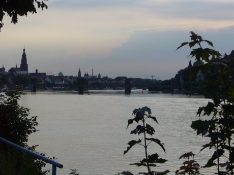 Blick auf Heidelberg am Abend